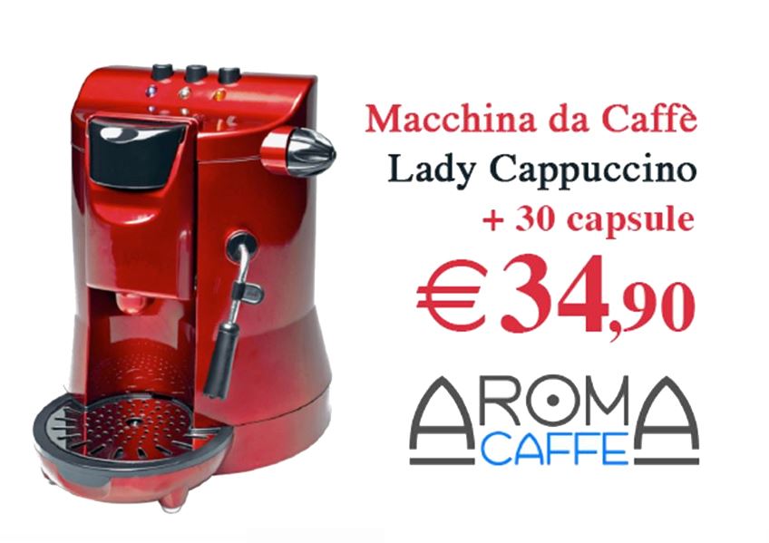 Macchina Da Caffe' “Lady Cappuccino” Con 30 Capsule Al Prezzo Shock Di  34,90€ Invece Di 149€